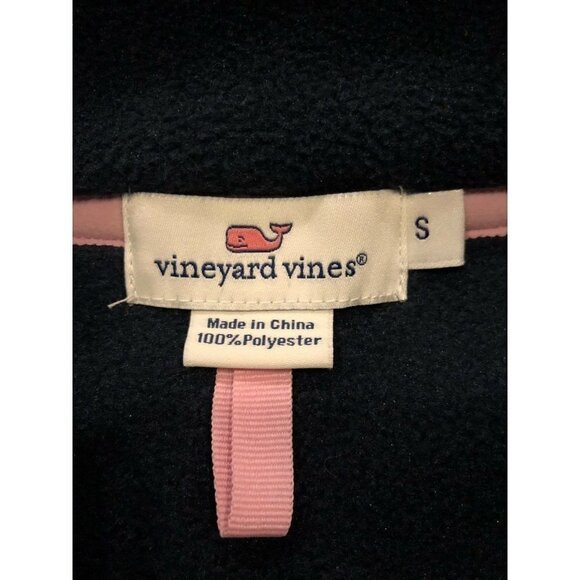 Vineyard Vines Women S Fleece Vest Navy Blue Small Full Zipper Excellent - Picture 2 of 4